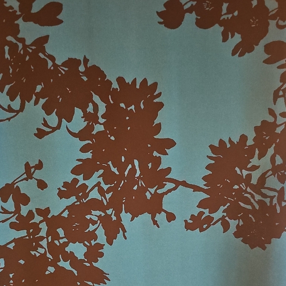 Dex Teal and Black Floral V-Neck Long Sleeve Blouse - Picture 10 of 12